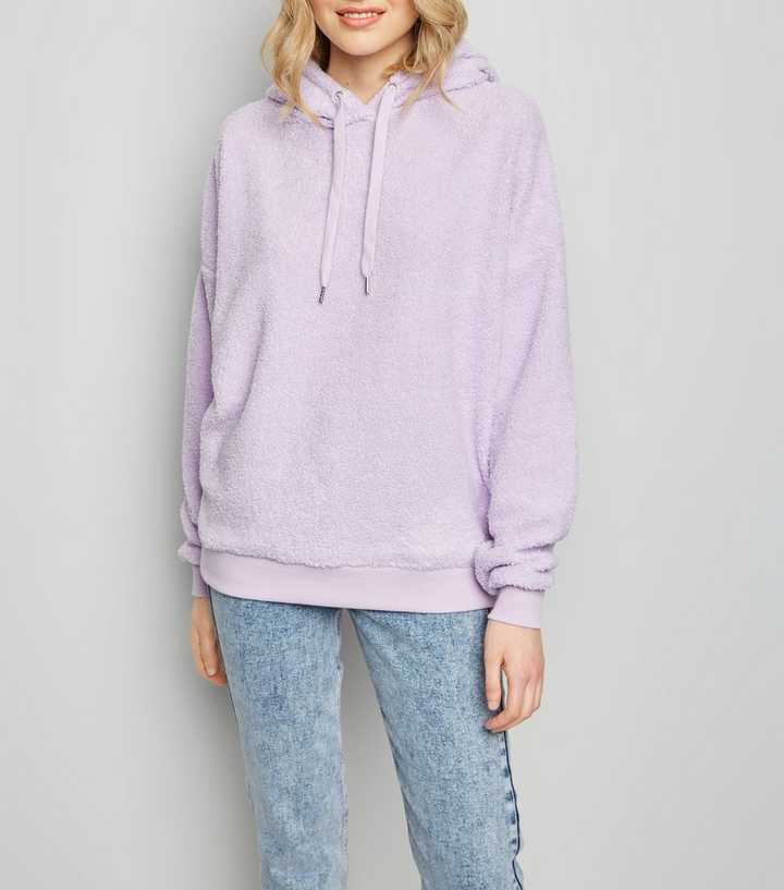 Lilac Borg Oversized Hoodie