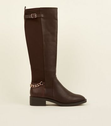 over the knee boots leather brown