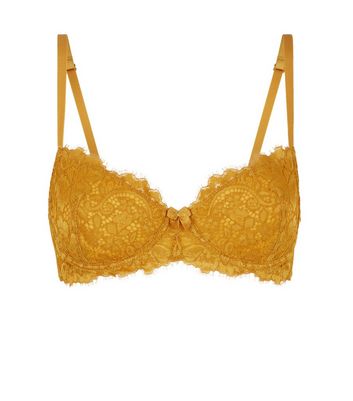 soutien gorge jaune moutarde