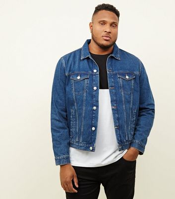 plus size blue denim jacket