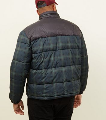 Men's Plus Size Navy Check Puffer Jacket New Look shop for Men's Plus Size Navy Check Puffer Jacket New Look at Shopo