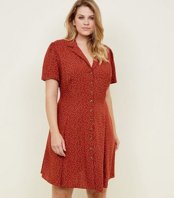 new look red tea dress