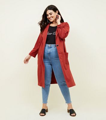 rust duster coat