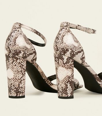 new look bling block heel sandal