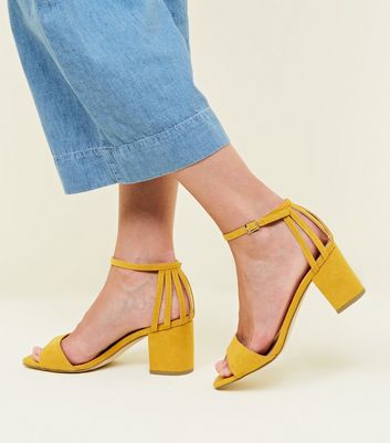mustard sandals new look