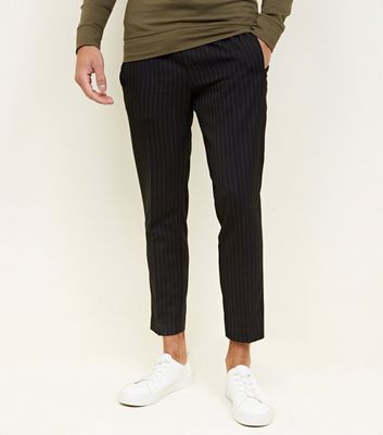 pinstripe drawstring trousers