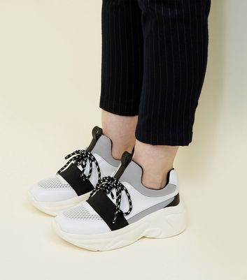 colour block chunky trainers