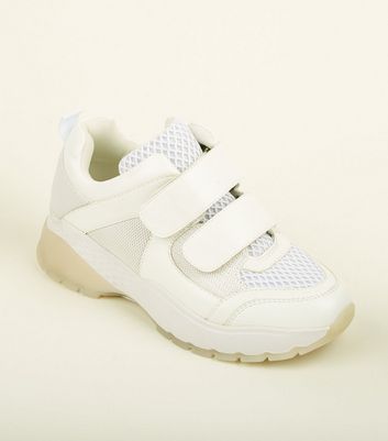 new look chunky white trainers
