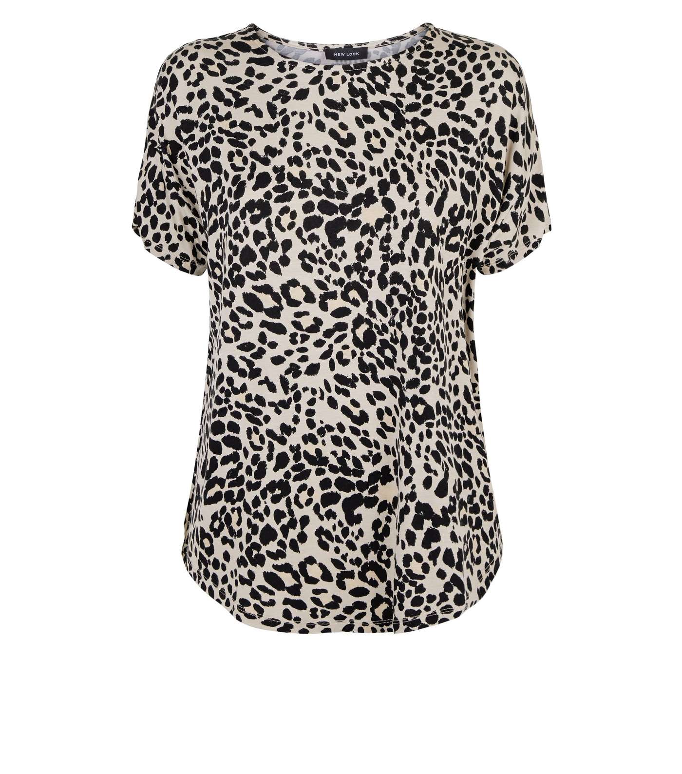Brown Leopard Print Oversized T-Shirt  Image 4
