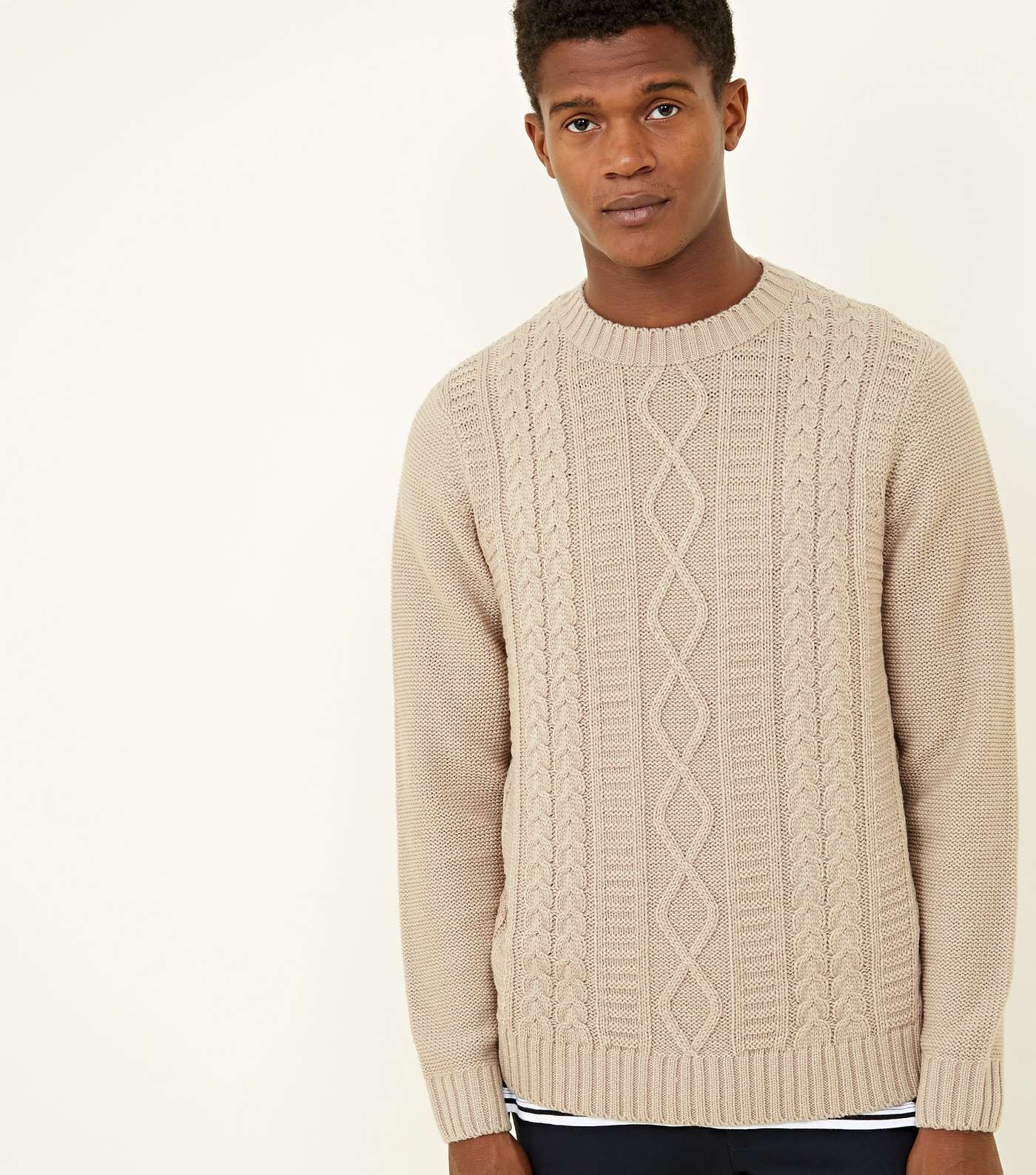 Off White Twisted Cable Knit Jumper
