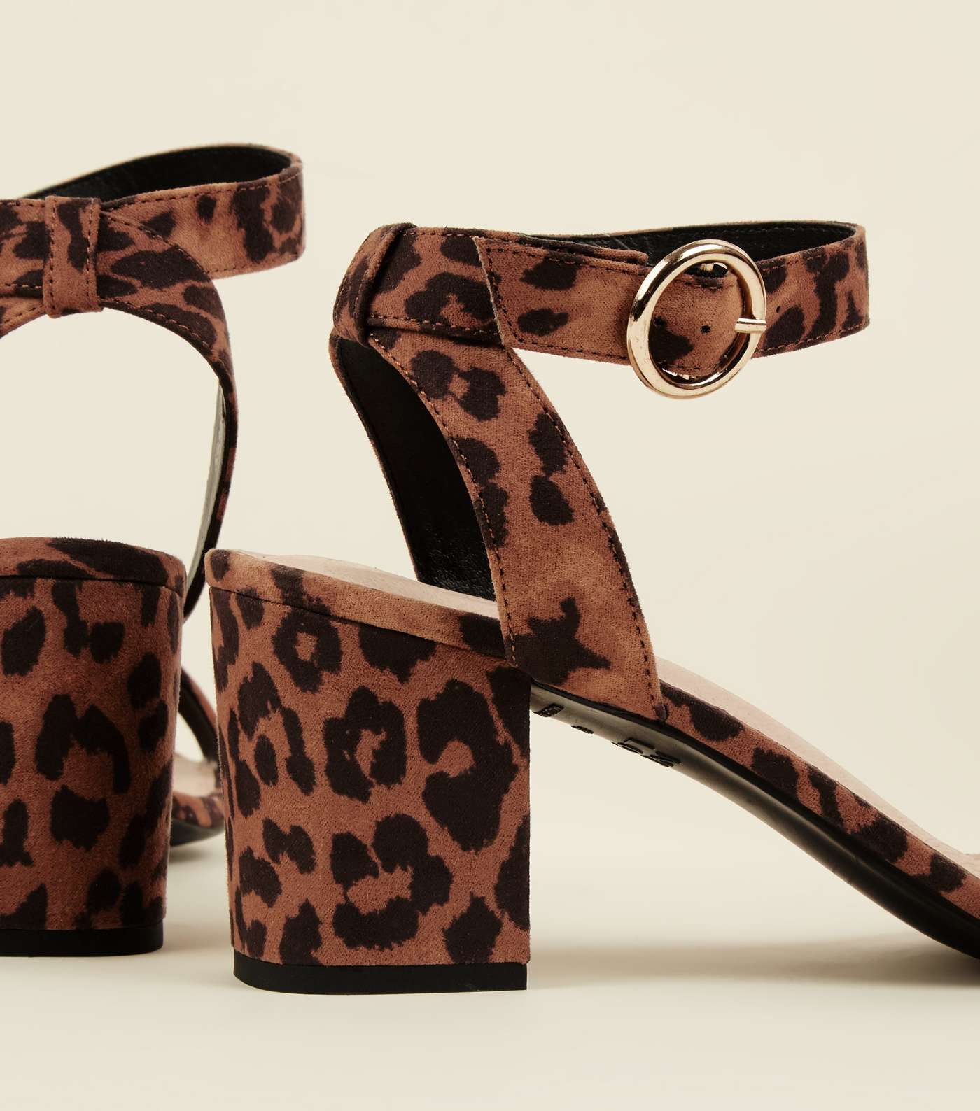 Tan Comfort Flex Leopard Print Block Heels Image 4