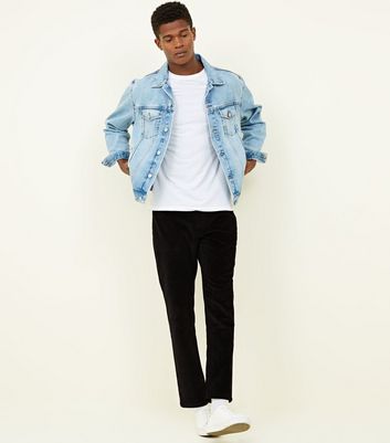 corduroy pants with denim jacket