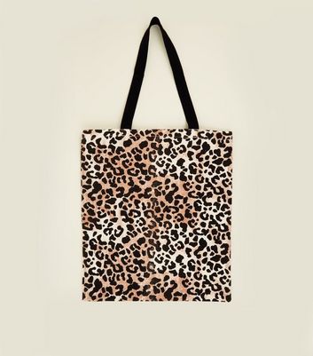 leopard print canvas bag