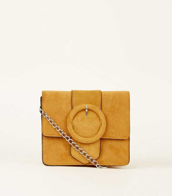 Yellow Buckle Cross Body Bag