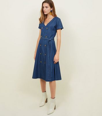 new look denim dress sale