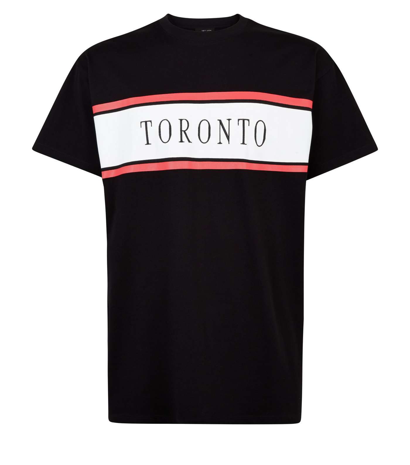 Black Toronto Panel Embellished T-Shirt Image 4