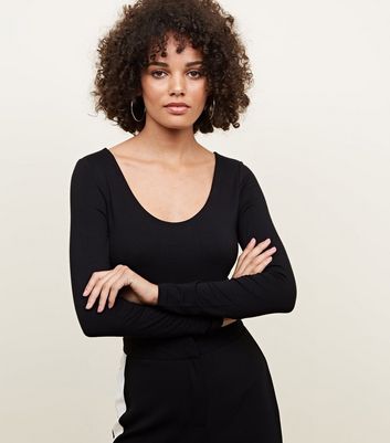 long sleeve scoop neck bodysuit