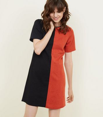 Red and sale black tunic dress