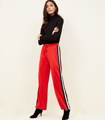 red side stripe trousers