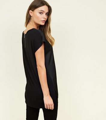 black satin t shirt