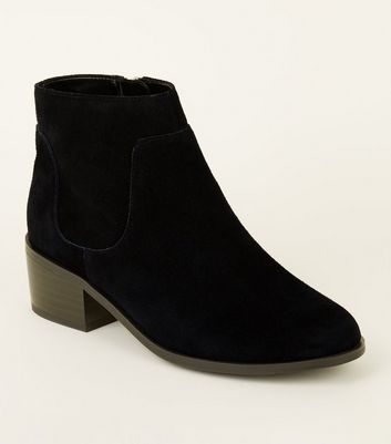 ladies black suede ankle boots