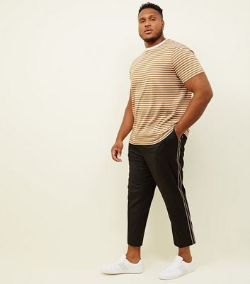 plus size side stripe trousers