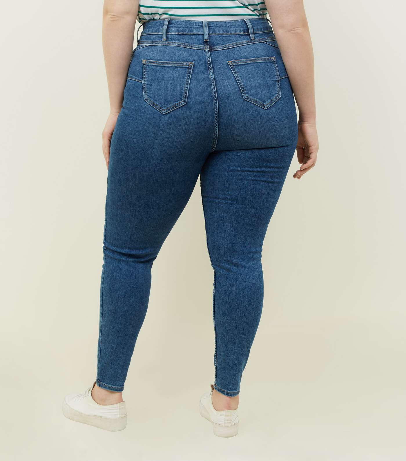 Curves Blue 'Lift & Shape' Jenna Skinny Jeans Image 3