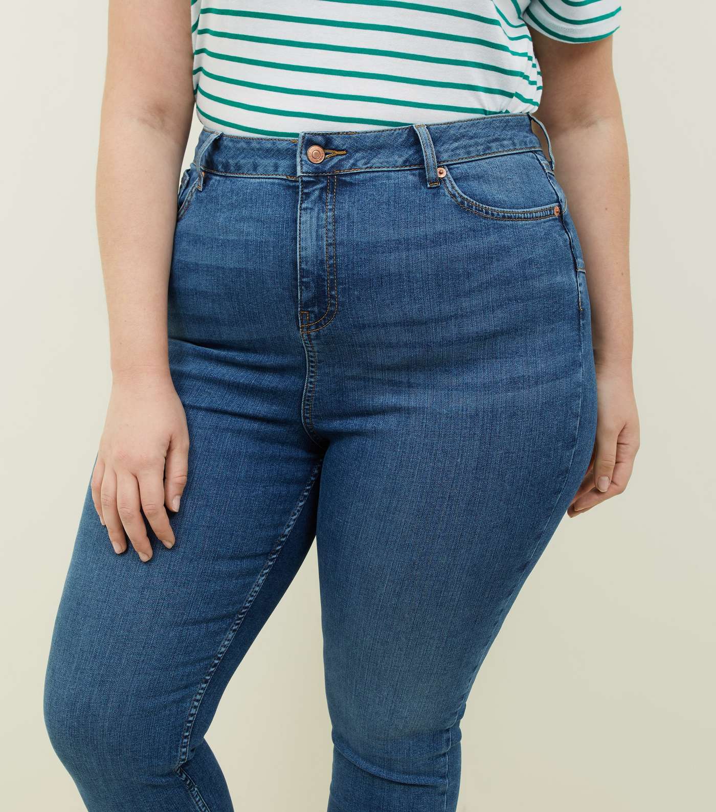 Curves Blue 'Lift & Shape' Jenna Skinny Jeans Image 5