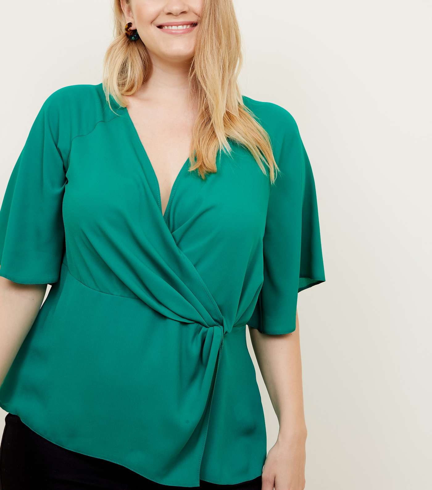 Curves Green Twist Wrap Knot Top Image 5