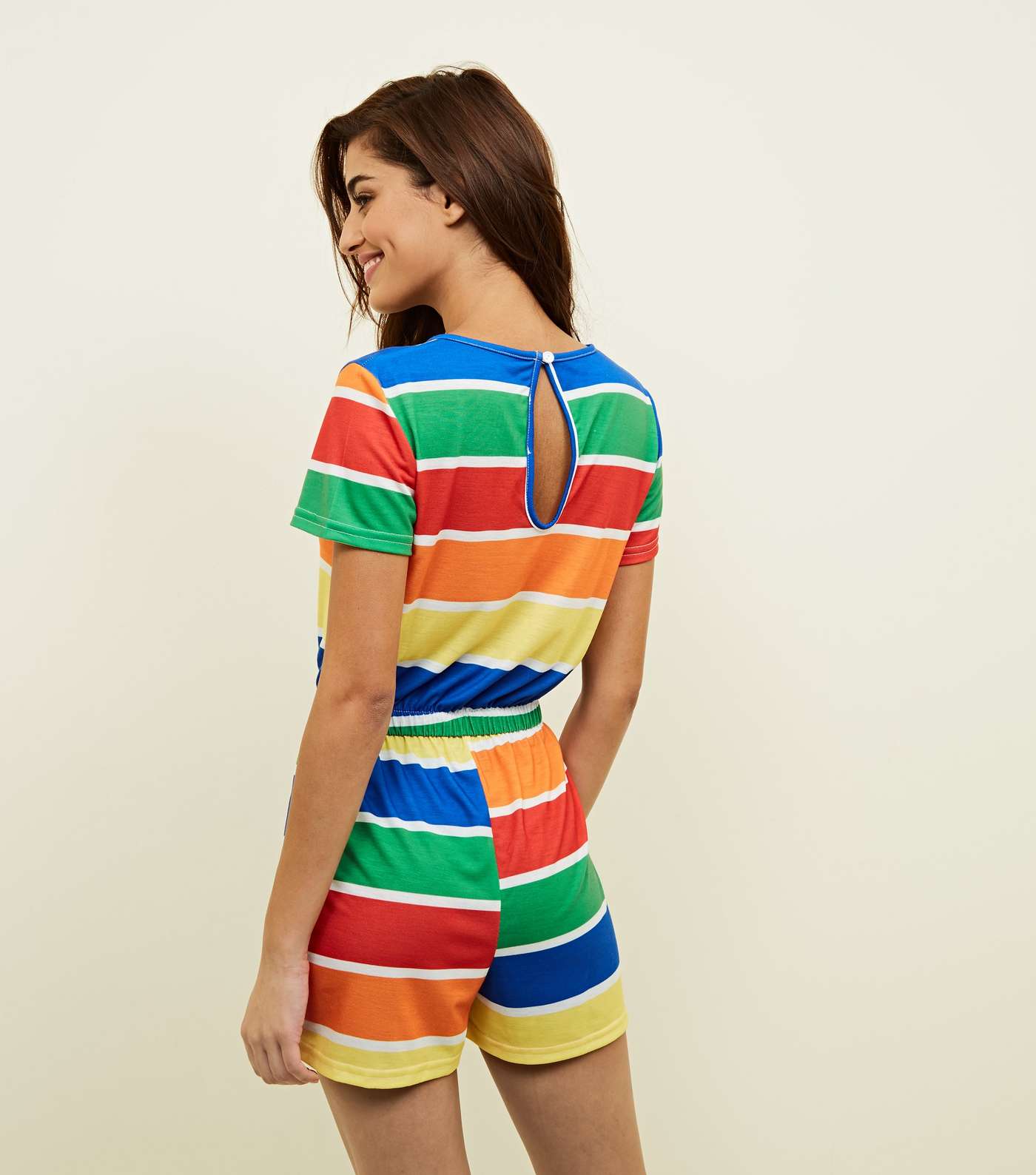 Carpe Diem Rainbow Stripe Playsuit  Image 3