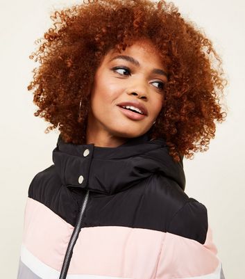 color block down jacket