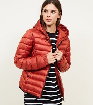 red puffer jacket women's new look