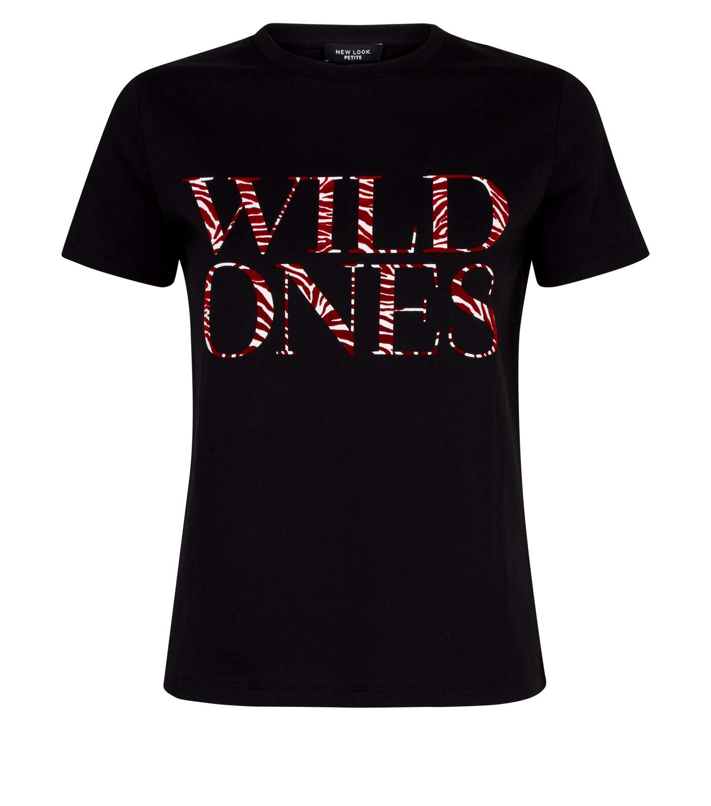 Petite Black Wild Ones Slogan T-Shirt Image 4