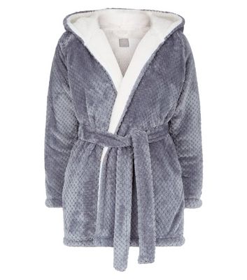 womens borg dressing gown