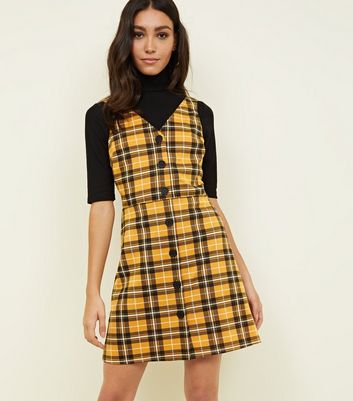 black checked dress new look
