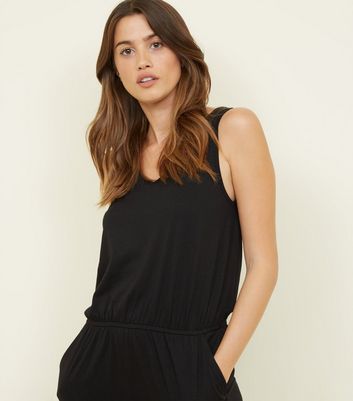 sleeveless jersey jumpsuit