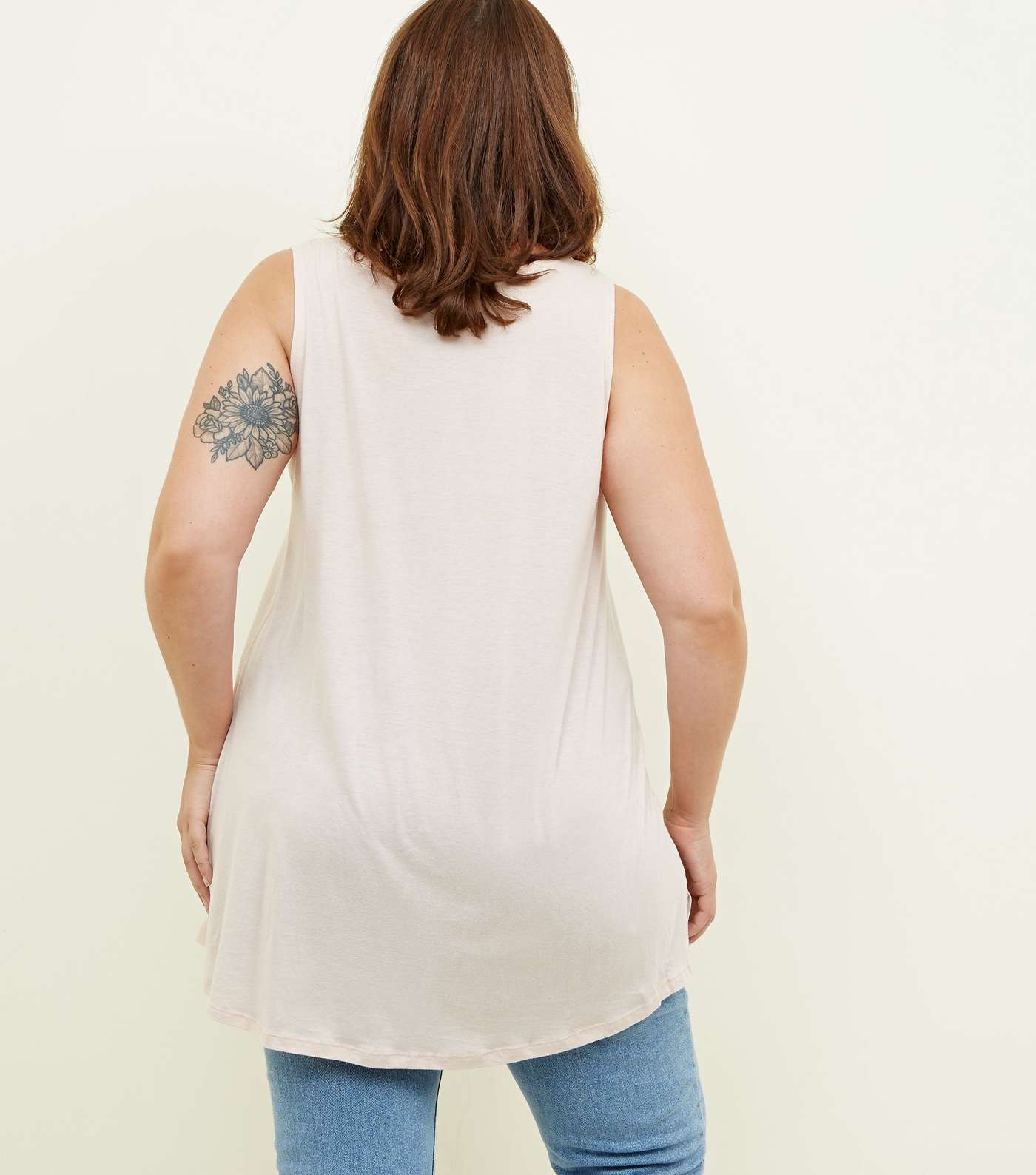 Curves Pale Pink Longline Vest  Image 3