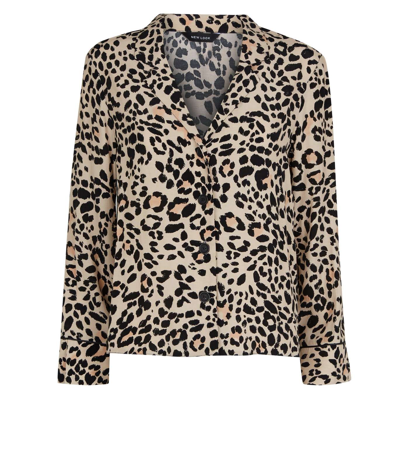 Tan Leopard Print Shirt Image 4