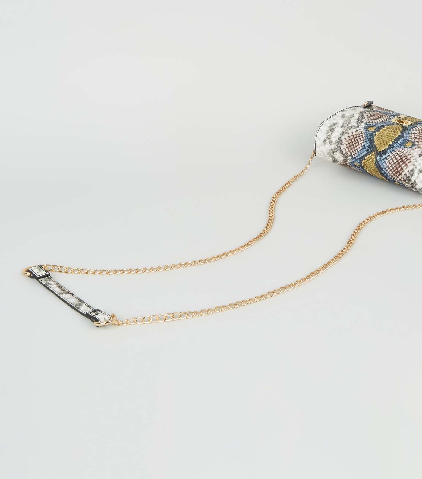 Multicoloured Faux Snake Chain Strap Cross Body Bag Image 3