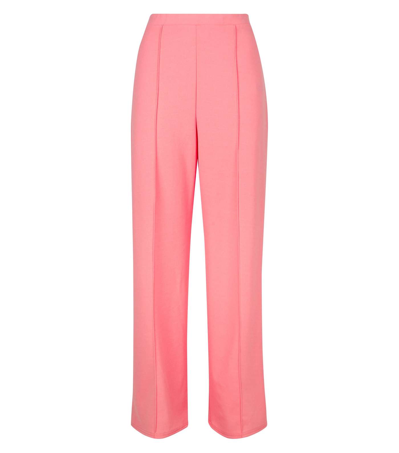 Bright Pink Pintuck Wide Leg Trousers Image 4