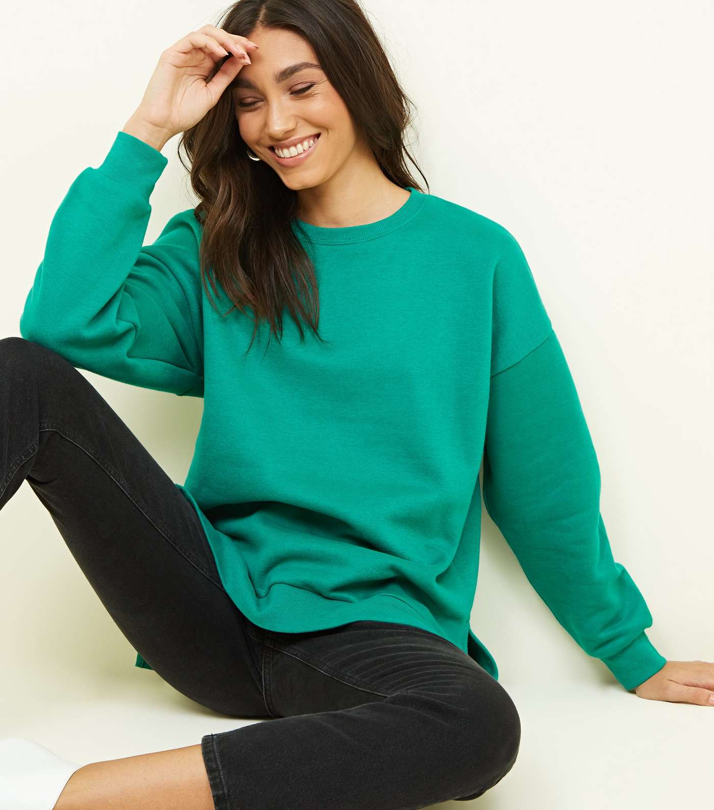 Green Oversized Sweatshirt Image 4