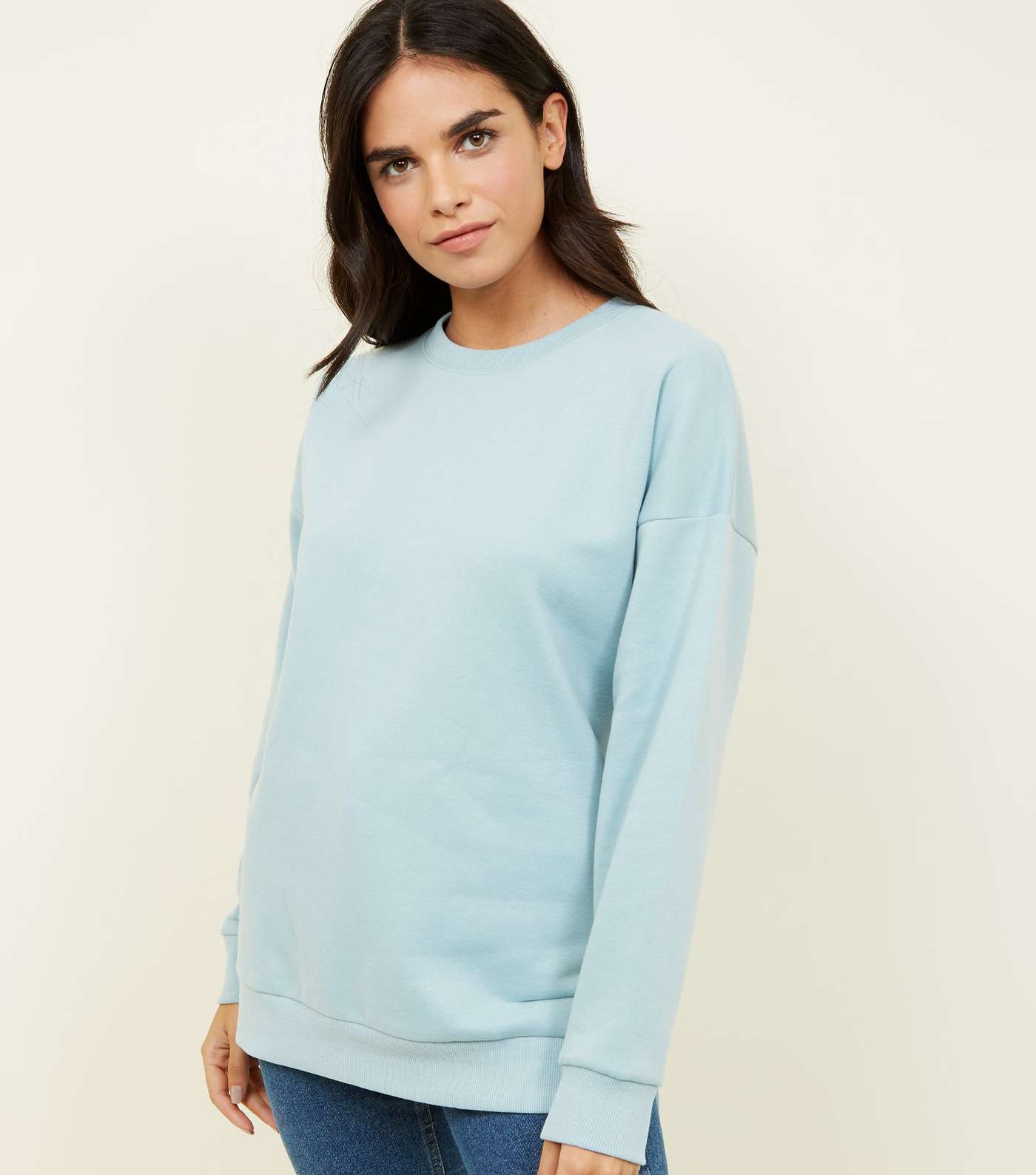 Pale Blue Oversized Sweatshirt