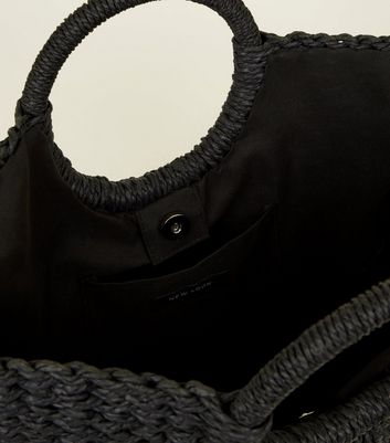 sac en paille noir