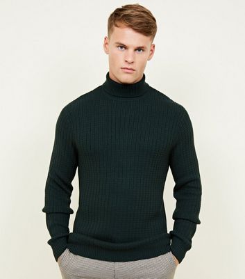 dark green roll neck jumper
