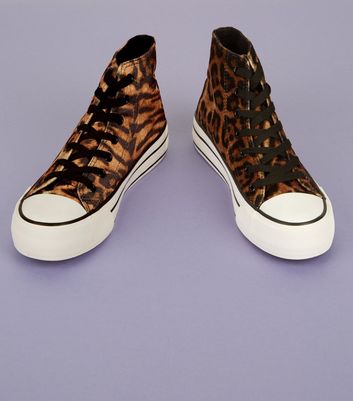 leopard print trainers new look