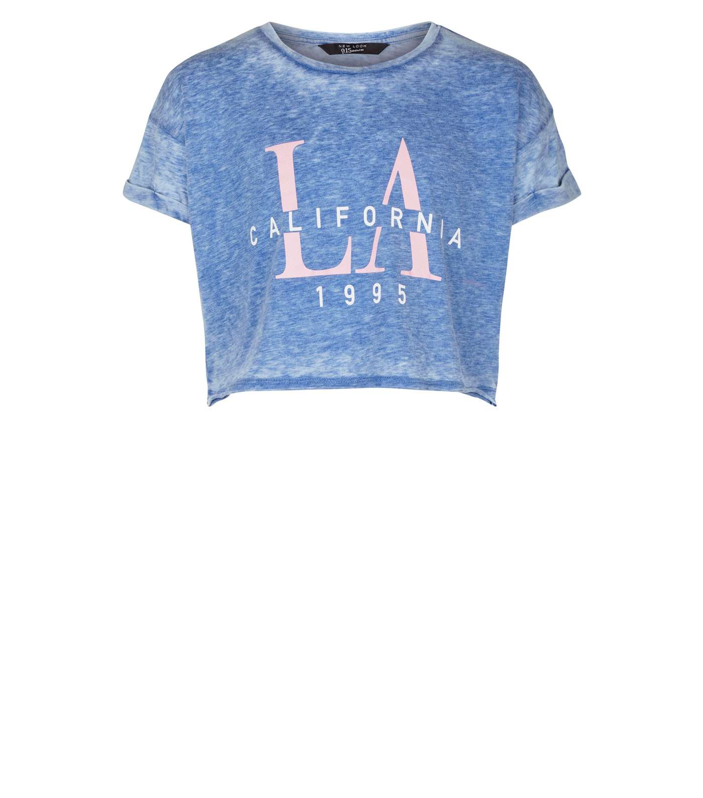Girls Blue LA California Print T-Shirt Image 4