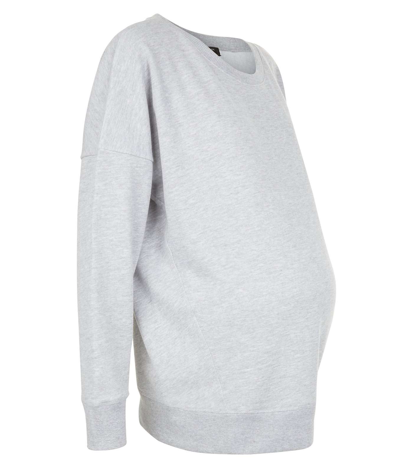 Maternity Grey Crew Neck Sweatshirt Image 4