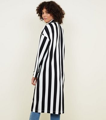 black and white duster jacket