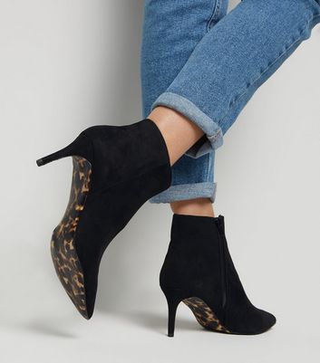 new look leopard print ankle boots