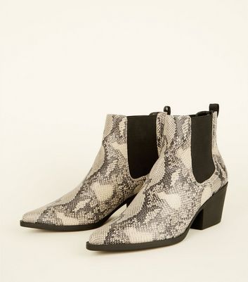 faux snake boots
